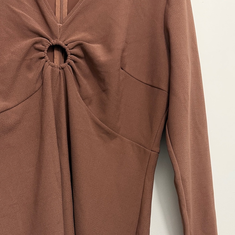 Abercrombie & Fitch Long Sleeve Brown Dress ExtraLarge Tall - Picture 6 of 10